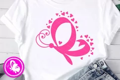 Butterfly Pink Ribbon SVG Breast Cancer Awareness month PNG Product Image 2
