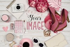 Pretty Beauty Blogger Background Tabletop Mock Up, JPG Product Image 1