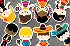 Cinco de mayo kids graphic illustration / Mexican boys girls Product Image 2