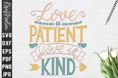 Love Is Patient Love Is Kind SVG Valentines Day Love Quote Product Image 3