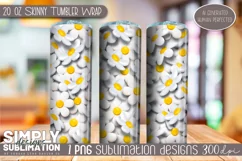 3D Kids Seamless Sublimation Skinny Tumbler Wrap| 20oz | Png Product Image 2