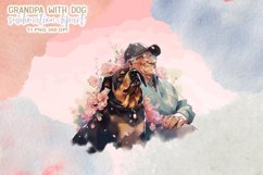 Grandpa with Dog Sublimation Clipart Product Image 11