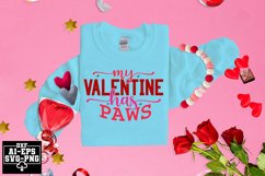 My Valentine Has Paws Svg Cut Files Creative Art Product Image 1