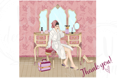 Beauty Makeup Clipart, Glam Girl Spa Graphics, Cosmetics PNG Product Image 10