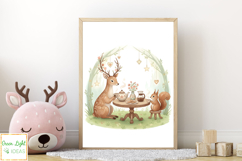 Folk Valentines Clipart, Romantic Animals Graphics PNG Product Image 10