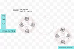 Deer Christmas suncatcher ornament svg Laser cut files Product Image 3