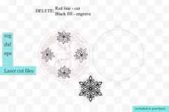Deer Christmas suncatcher ornament svg Laser cut files Product Image 4