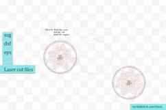 Poinsettia suncatcher ornament svg Laser cut files Product Image 3