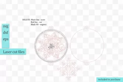 Poinsettia suncatcher ornament svg Laser cut files Product Image 4
