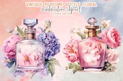 Vintage Perfume Bottles Floral Sublimation Clipart Product Image 11