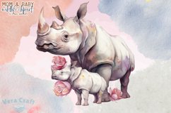 Mom &amp; Baby Wildlife Animal Watercolor Clipart - 12 Variation Product Image 12