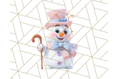 Adorable Snowman Character PNG Clipart Product Image 3