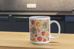 Fall Back To School Apples Seamless Pattern, Digital Paper Product Image 11