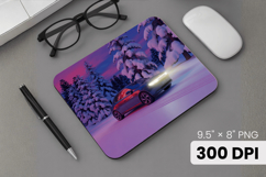 Winter Wonderland Snowflake PNG, Icy Tree Mouse Pad Design Product Image 1