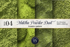 Matcha Powder Texture, Green Matcha Dust Digital Paper Product Image 1