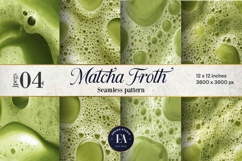 Matcha Foam Pattern, Matcha Froth Texture Digital Paper Product Image 1