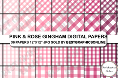 36 Pink &amp; Rose Digital Background Papers Product Image 1