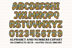 Kids Cartoon Alphabet clipart, kids cartoon letters doodle Product Image 5