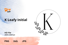 Leafy Initial Monogram - Nature Inspired Letters Product Image 1