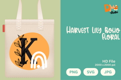 Harvest Lily Boho Floral Monogram Product Image 1