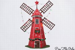 Cute Watercolor Christmas Farm Clipart Bundle PNG Product Image 12