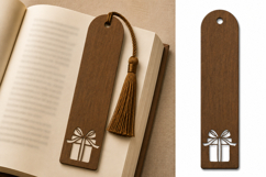Minimalist Wooden Gift Box Bookmark with Tassel for Book Product Image 1