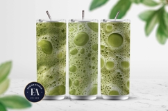 Matcha Foam Pattern, Matcha Froth Texture Digital Paper Product Image 2