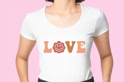 Love Groovy Retro Hippie Vintage Valentine's Day SVG Product Image 2