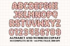 Valentine Alphabet Clip Art, valentines day letters doodle Product Image 5