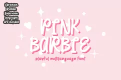 Pink Barbie playful font Product Image 1