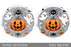 Cute Pumpkin Wind Spinner. Halloween Wind Spinner Design Product Image 1