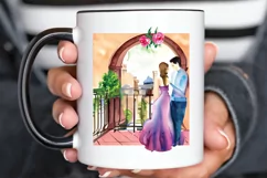 Watercolor The Bride and Groom Sublimation PNG Product Image 3