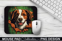 St. Patrick&#039;s Day DOG Sublimation Mouse Pad Design Product Image 1