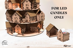 Christmas Advent Calendar Village SVG | Laser Cut | SVG Product Image 2