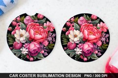 Bouquet Flowers - Coaster Sublimation Design Product Image 1
