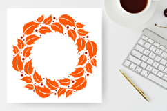 Autumn leaf wreath|Fall foliage frame Product Image 4