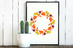 Autumn leaf wreath|Fall leaves frame Product Image 2