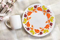 Autumn leaf wreath|Fall leaves frame Product Image 4