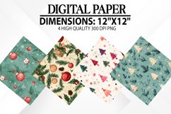 Whimsical Christmas Seamless Digital Paper, Christmas Design Product Image 1