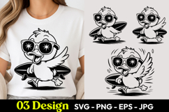 Cool Flying Chick SVG PNG Product Image 1