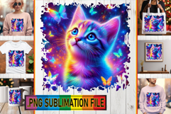 Fun Tote Bag Art PNG, Cat Product Image 1