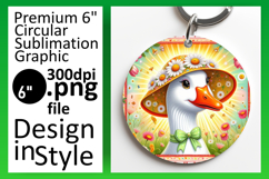 Vibrant Round Design Coaster Template , Goose Product Image 1