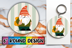 Timeless Circle Keychain Magic PNG, Spring Gnomes Product Image 1
