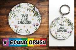 Blissful Circle Ornaments PNG, Flower Quote Product Image 1