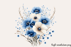 Spring Neutral Blue Clipart PNG Product Image 1