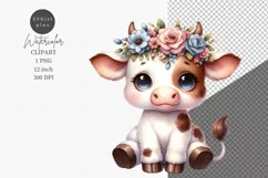 Farm animals clipart, Calf clipart, Cute animals Product Image 1