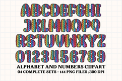 Knitted Alphabet png clipart, knitted texture doodle letters Product Image 5