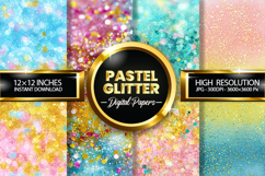 Pastel Glitter Digital Papers - 04 variations Product Image 1