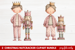 2 Christmas Nutcracker Clipart | Festive Holiday Nutcracker Product Image 1