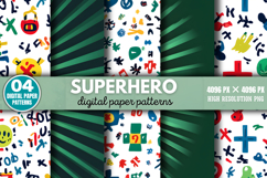 Superhero Digital Paper Background PNG Product Image 1